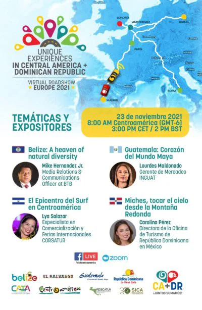 Temáticas y expositores Unique Experiences in Central America + Dominican Republic Roadshow - 23 Nov. 2021