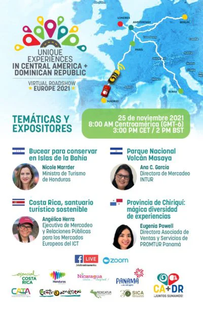 Temáticas y expositores Unique Experiences in Central America + Dominican Republic Roadshow - 23 Nov. 2021